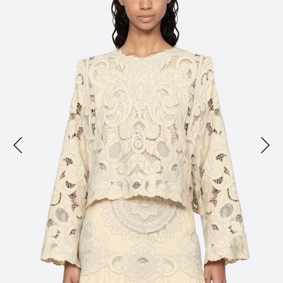 Sea New York Cream Lace Blouse ceci - Picture 6 of 6